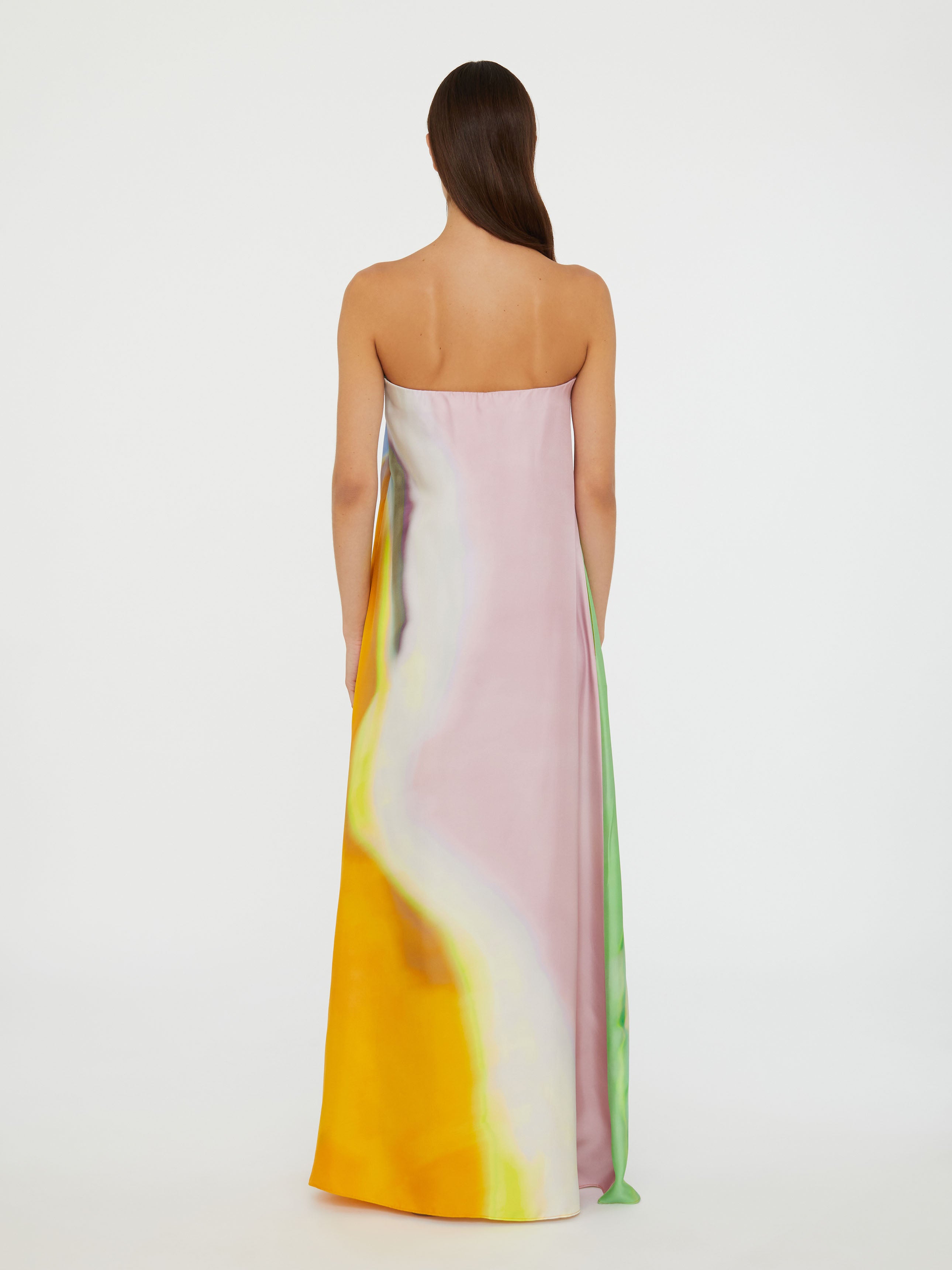 Aura Silk Strapless Dress