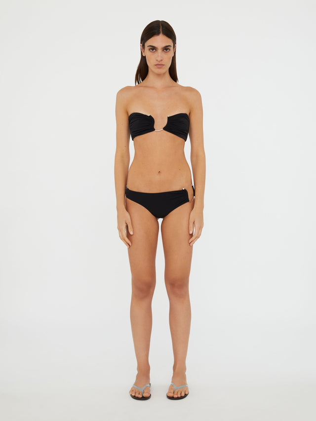 Ruched Crescent Side Brief
