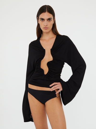 Ruched Crescent Side Brief