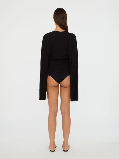 Ruched Crescent Side Brief