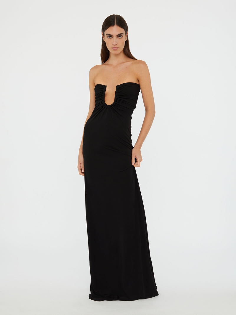 Arced Palm Strapless Dress - Image 3