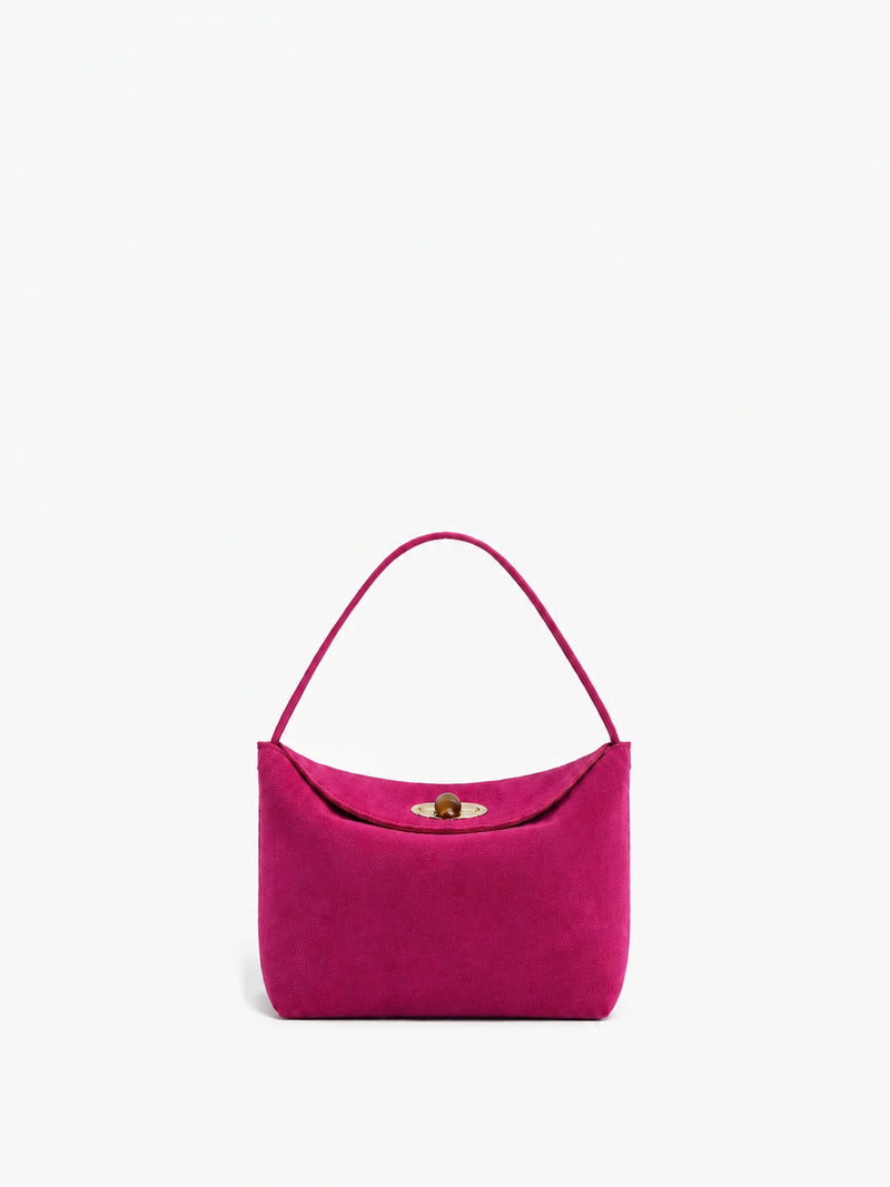 Turnlock Suede Mini Bag - Image 1