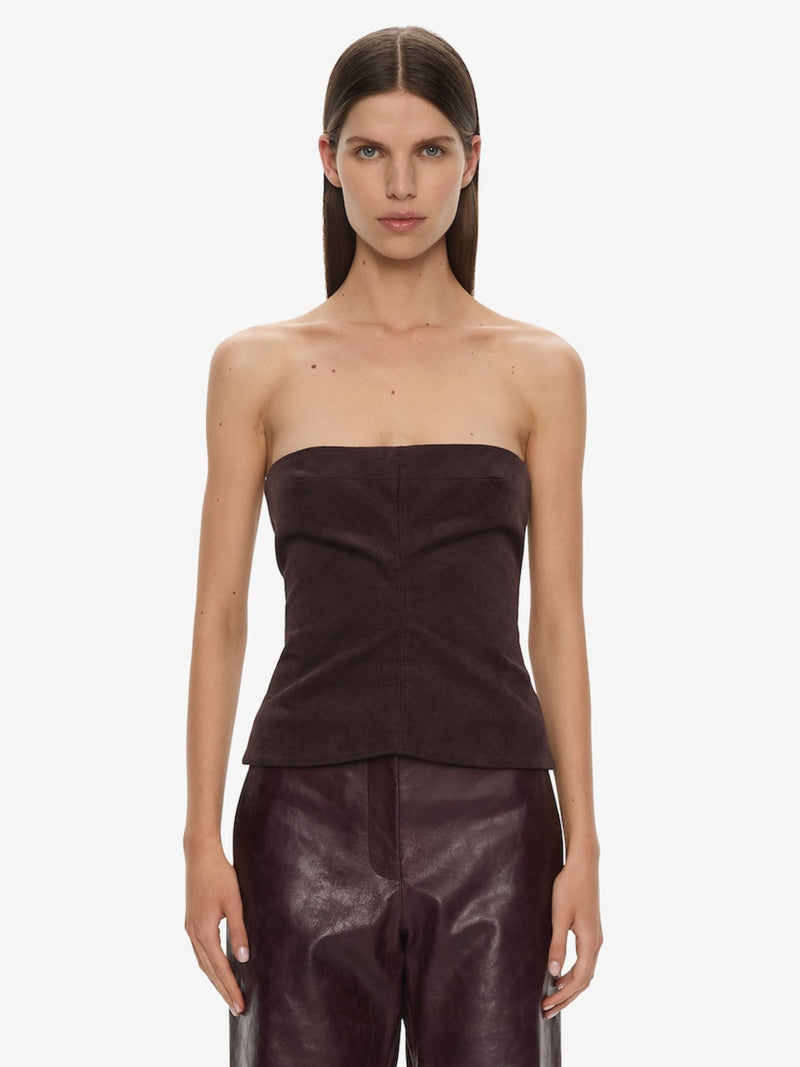 Corduroy Sculptured Bustier - Image 1