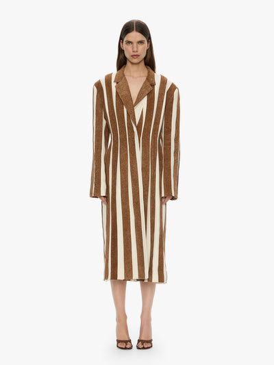 Tropic Leather Panelled Coat