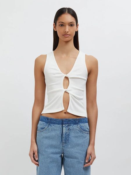 Christopher Esber | Open Twist Tank White