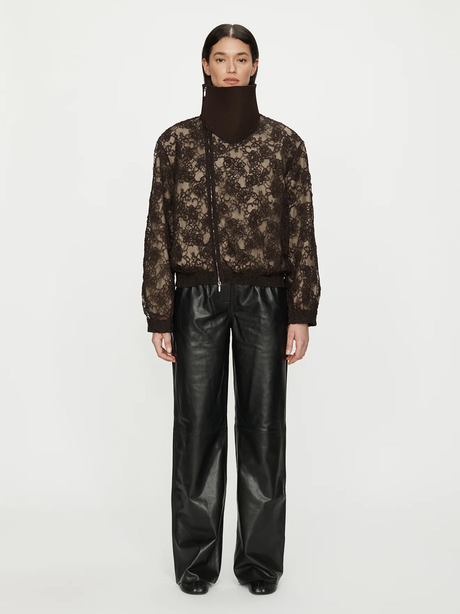 Mahara Lace Bomber Jacket
