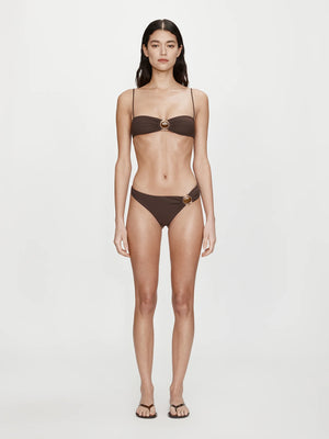 Mineral Stone Side Ruched High Brief