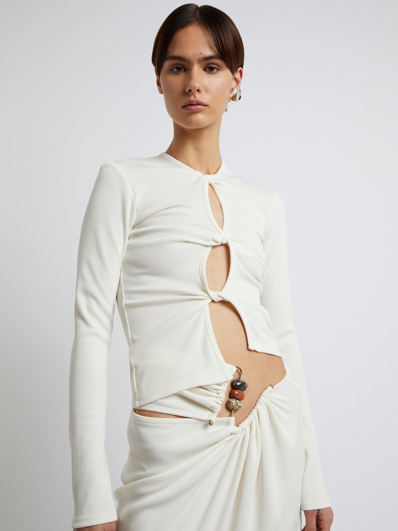 Open Twist Long Sleeve Top