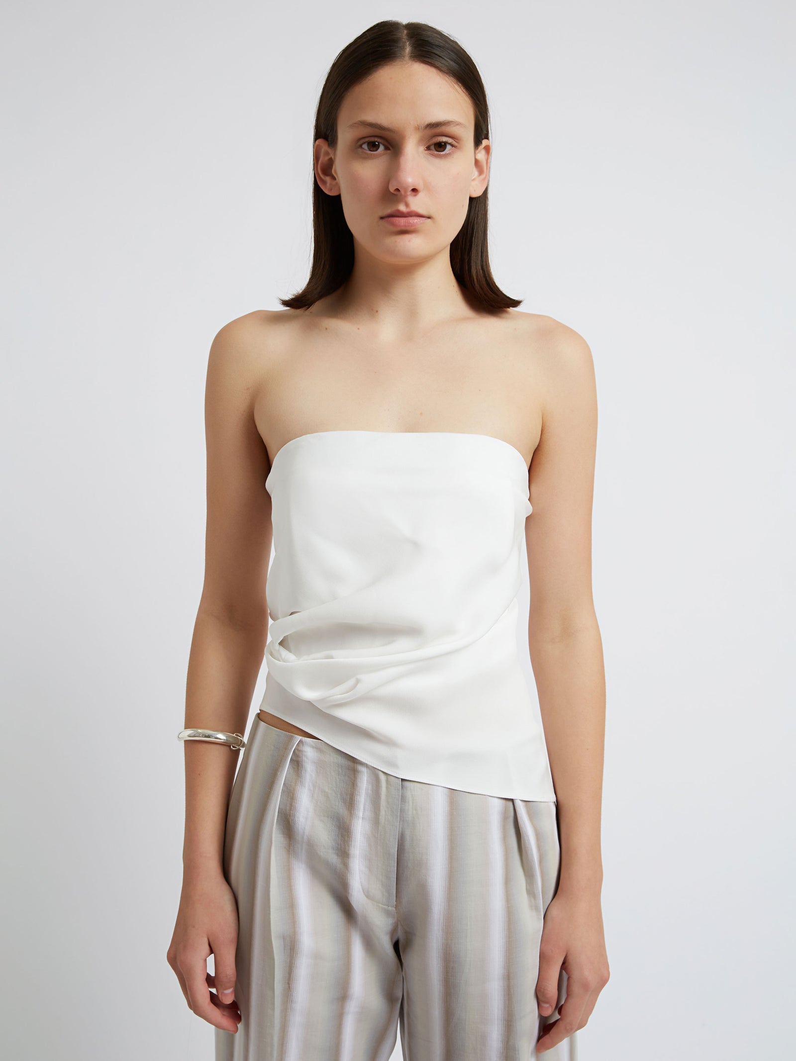 Cowl Strapless Top