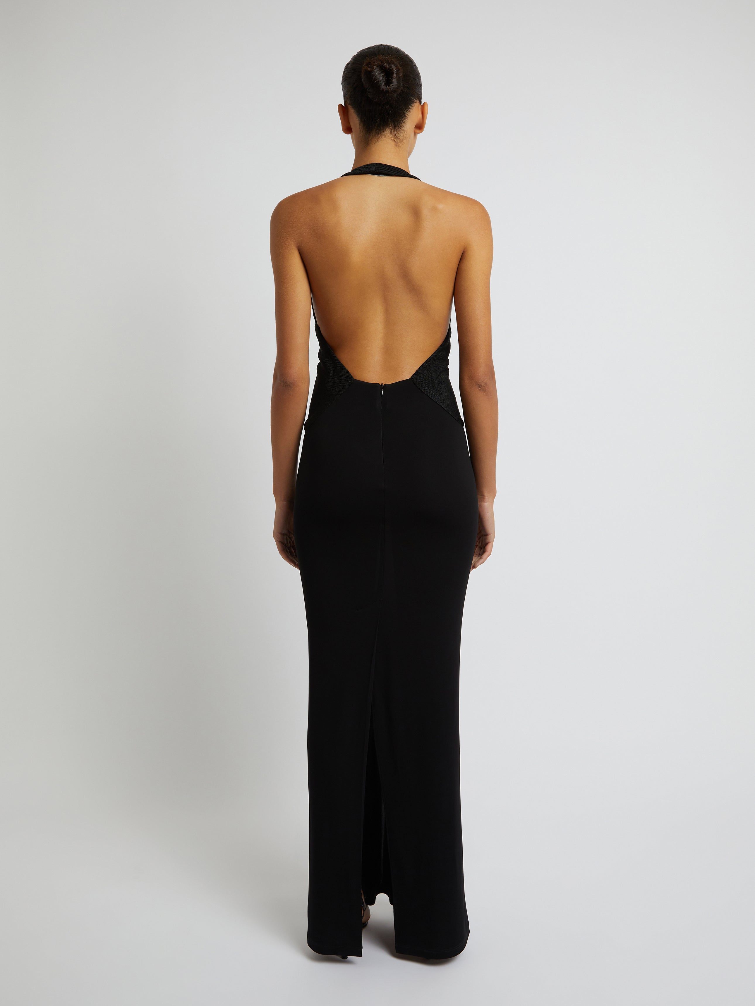 Christopher Esber | Tailored Sloped Halter Dress Black