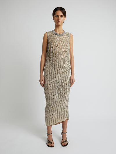 Crystal Crochet Column Dress