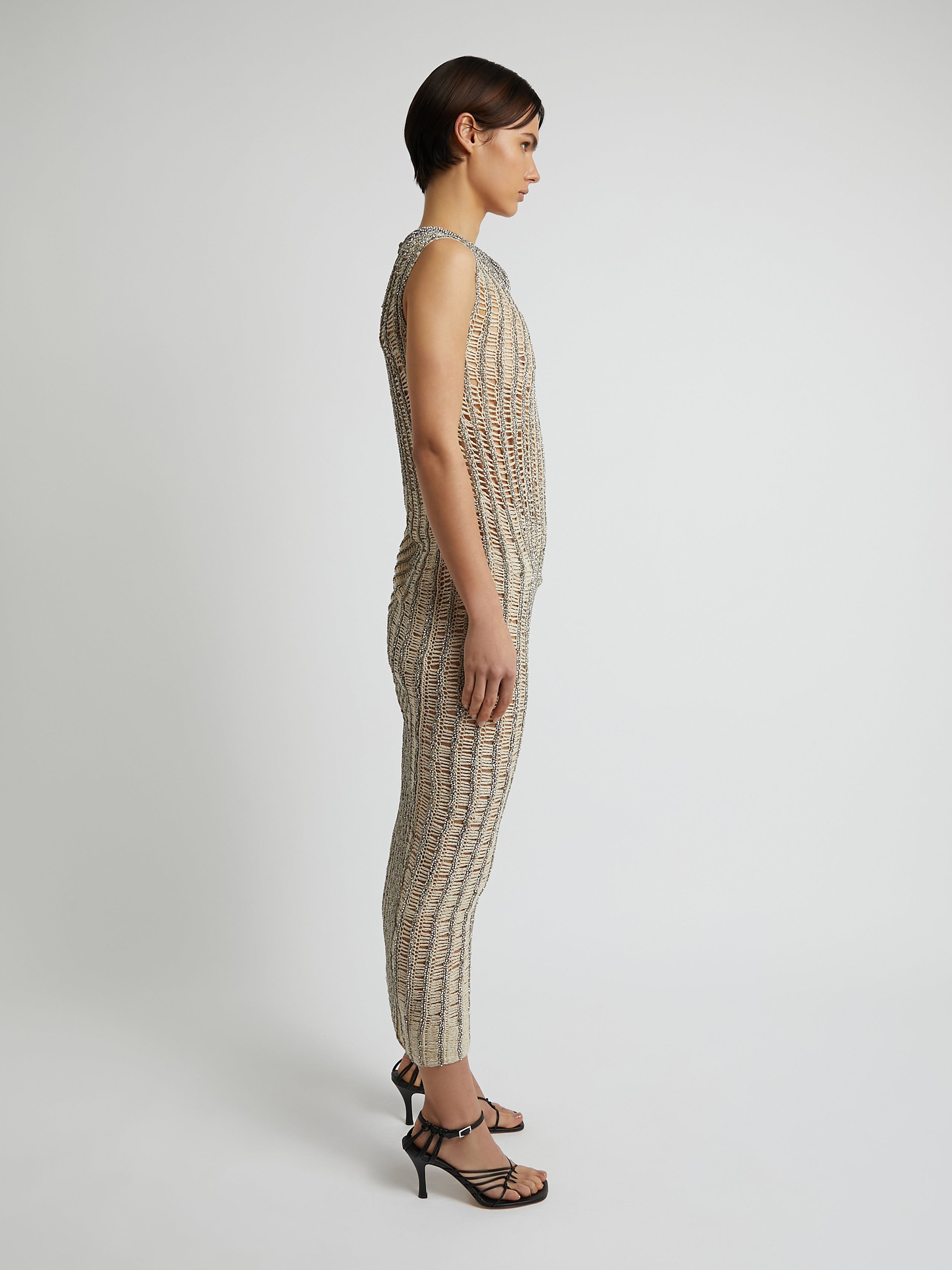 Crystal Crochet Column Dress