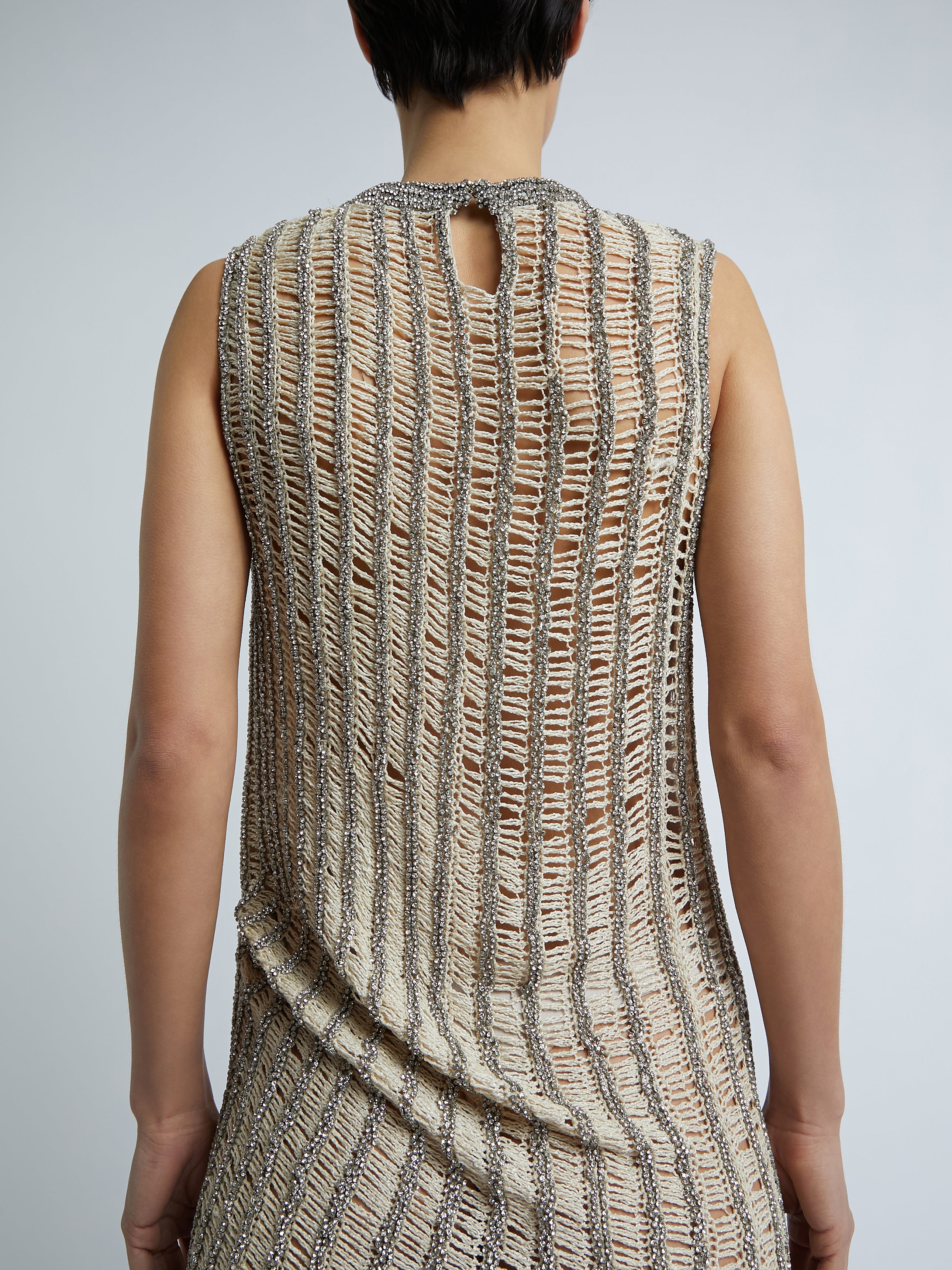 Crystal Crochet Column Dress