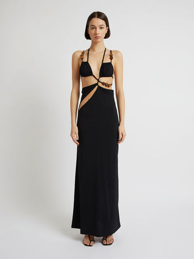 Displace Lycra Dress With Crystal