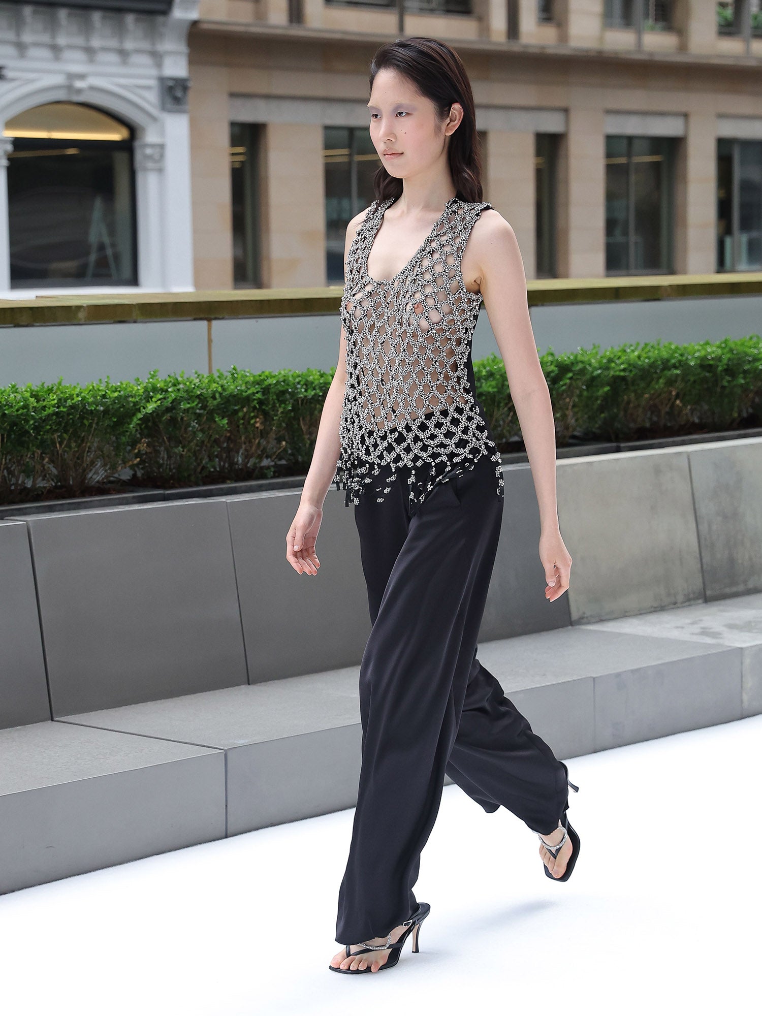 Clustered Crystal Arced Top